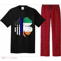 Irish American Flag Police St Patricks Day Saint Paddys Cool Gift Pajama Set thumb 0