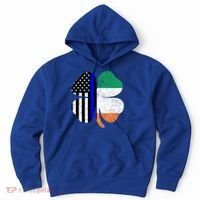 Irish American Flag Police St Patricks Day Saint Paddys Cool Gift Hoodie thumb 0