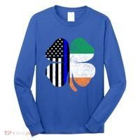 Irish American Flag Police St Patricks Day Saint Paddys Cool Gift Long Sleeve Shirt thumb 0