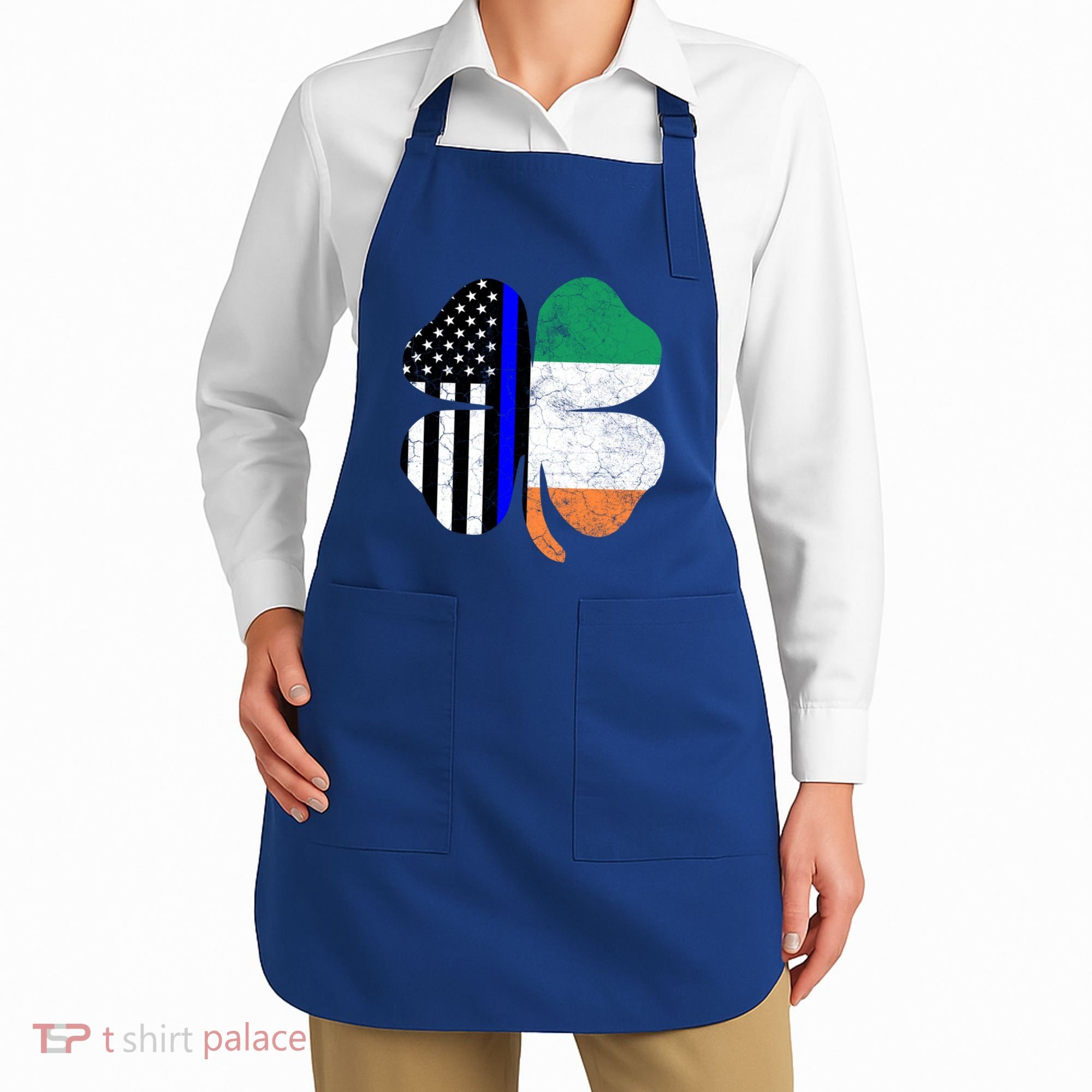 Irish American Flag Police St Patricks Day Saint Paddys Cool Gift Apron