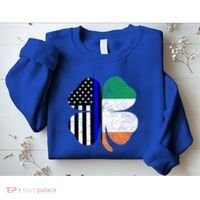 Irish American Flag Police St Patricks Day Saint Paddys Cool Gift Sweatshirt thumb 2