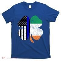 Irish American Flag Police St Patricks Day Saint Paddys Cool Gift T-Shirt thumb 0