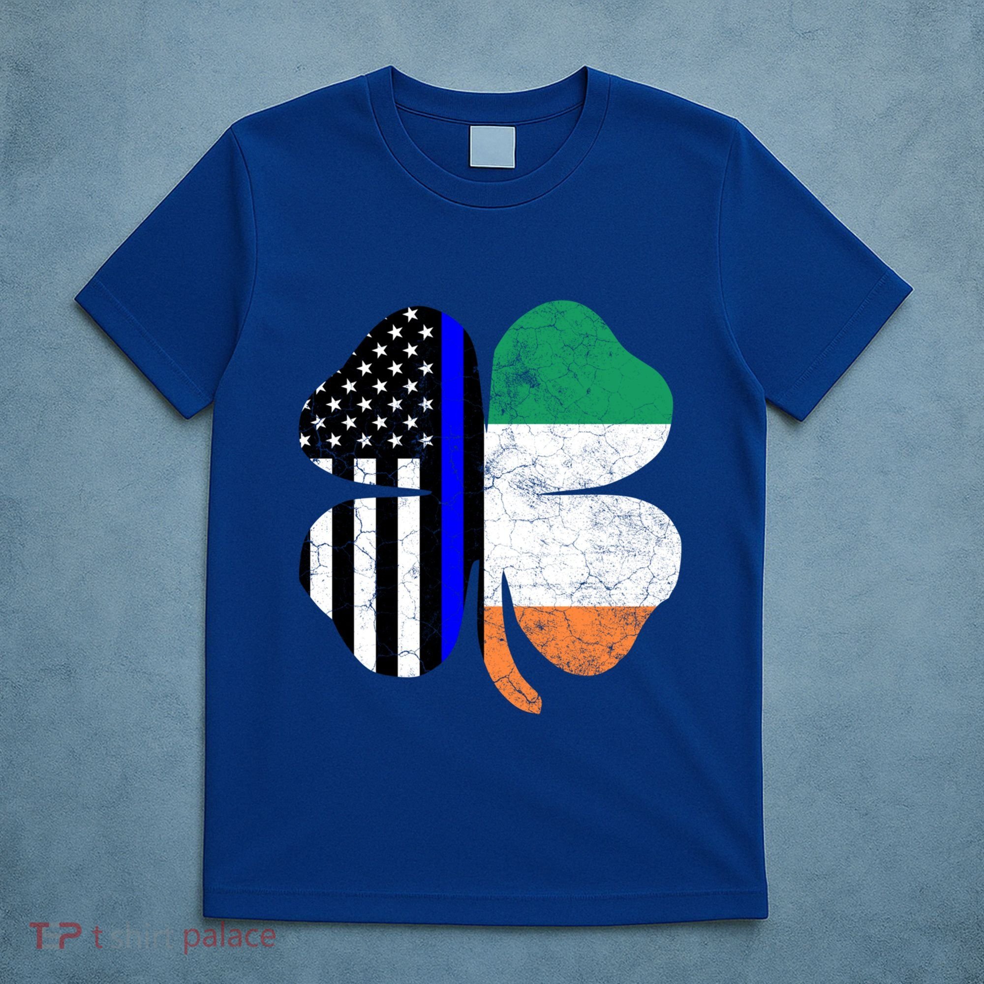 Irish American Flag Police St Patricks Day Saint Paddys Cool Gift T-Shirt