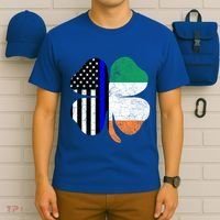 Irish American Flag Police St Patricks Day Saint Paddys Cool Gift T-Shirt thumb 6