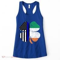 Irish American Flag Police St Patricks Day Saint Paddys Cool Gift Women's Tank Top thumb 0