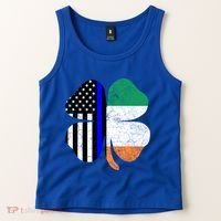 Irish American Flag Police St Patricks Day Saint Paddys Cool Gift Tank Top thumb 2