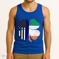 Irish American Flag Police St Patricks Day Saint Paddys Cool Gift Tank Top thumb 3