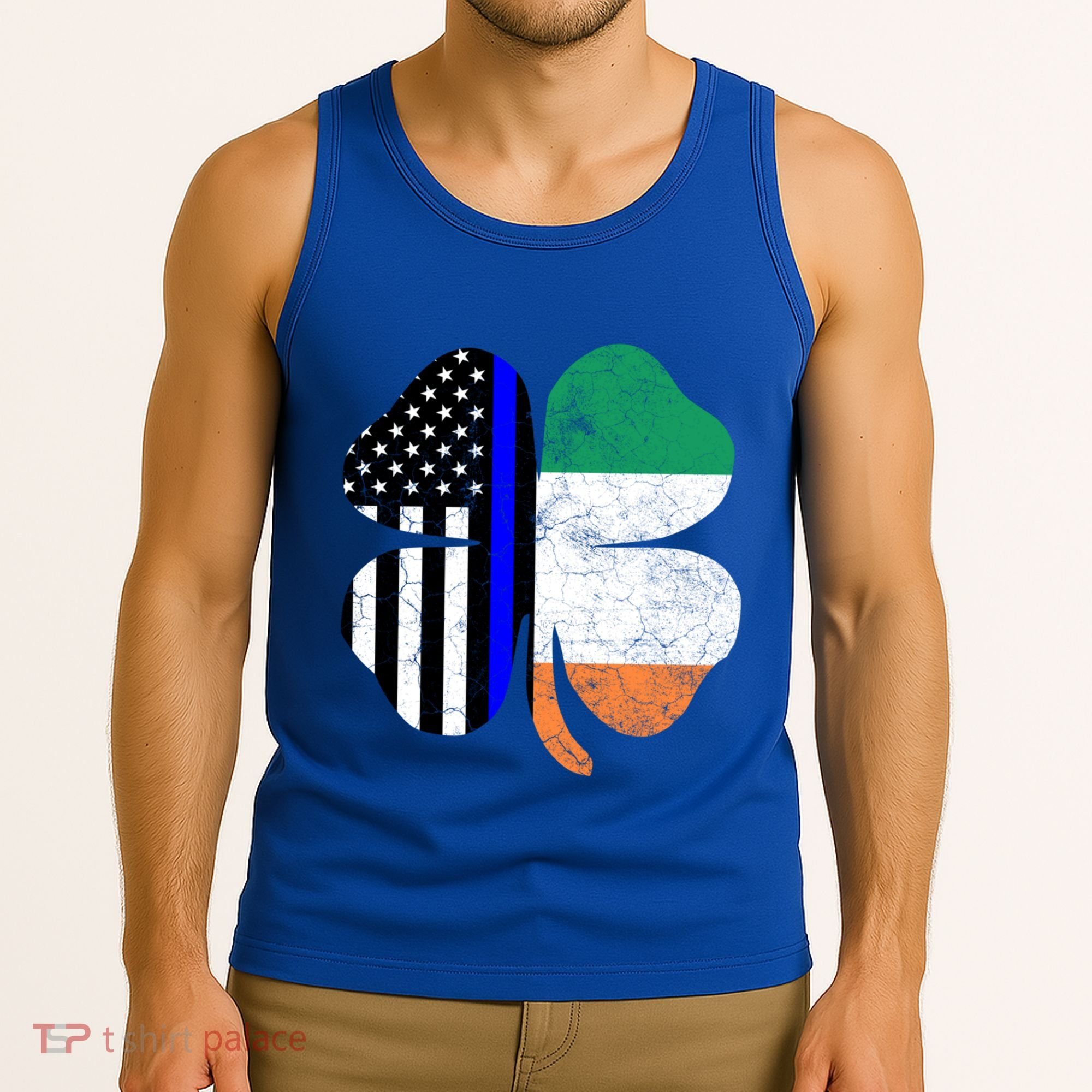Irish American Flag Police St Patricks Day Saint Paddys Cool Gift Tank Top