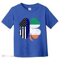 Irish American Flag Police St Patricks Day Saint Paddys Cool Gift Toddler T-Shirt thumb 0