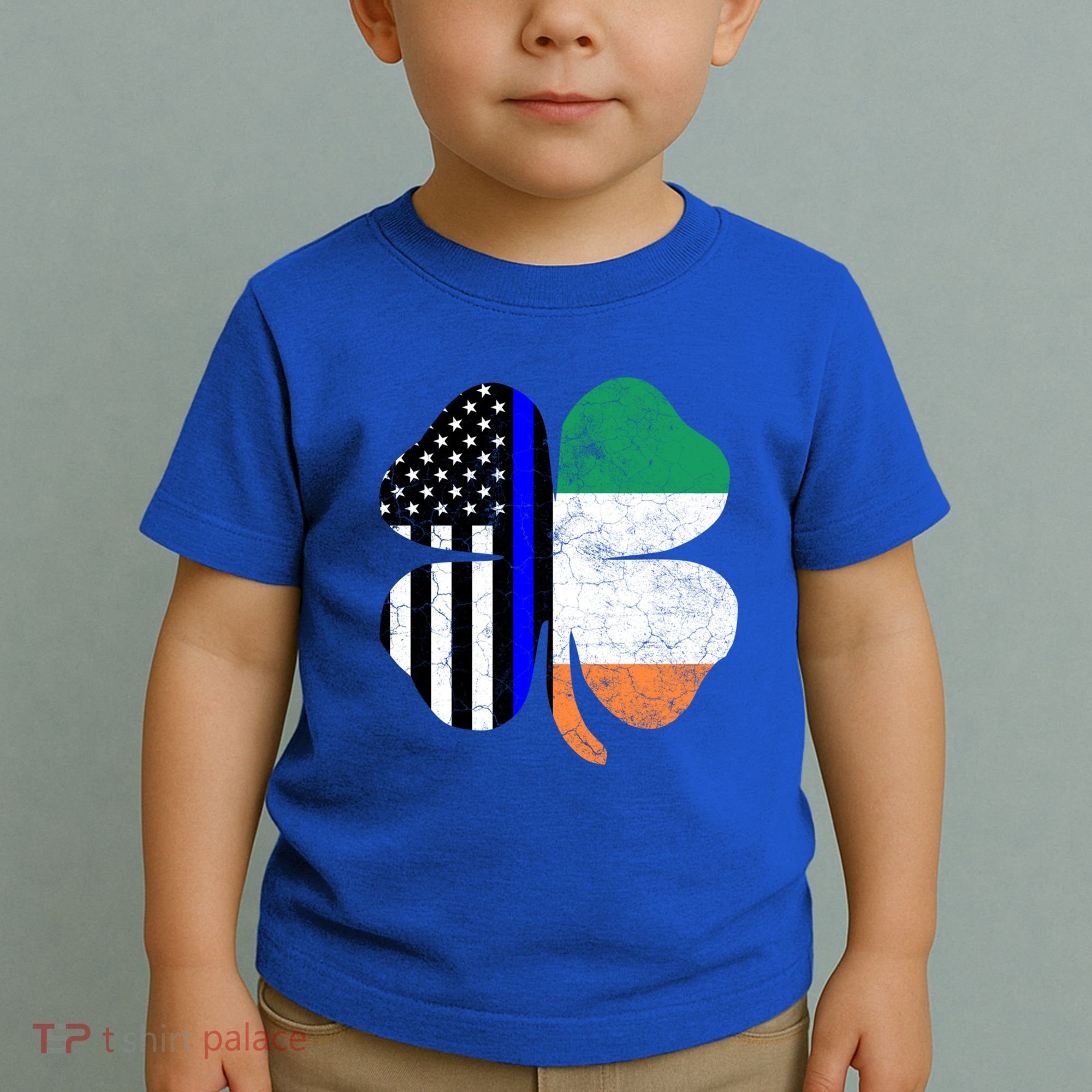 Irish American Flag Police St Patricks Day Saint Paddys Cool Gift Toddler T-Shirt