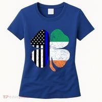Irish American Flag Police St Patricks Day Saint Paddys Cool Gift Women's T-Shirt thumb 0