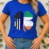 Irish American Flag Police St Patricks Day Saint Paddys Cool Gift Women's T-Shirt thumb 2