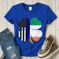 Irish American Flag Police St Patricks Day Saint Paddys Cool Gift Women's T-Shirt thumb 3