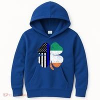 Irish American Flag Police St Patricks Day Saint Paddys Cool Gift Kids Hoodie thumb 0