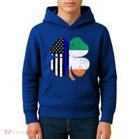 Irish American Flag Police St Patricks Day Saint Paddys Cool Gift Kids Hoodie thumb 4