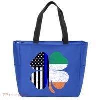 Irish American Flag Police St Patricks Day Saint Paddys Cool Gift Tote Bag thumb 0