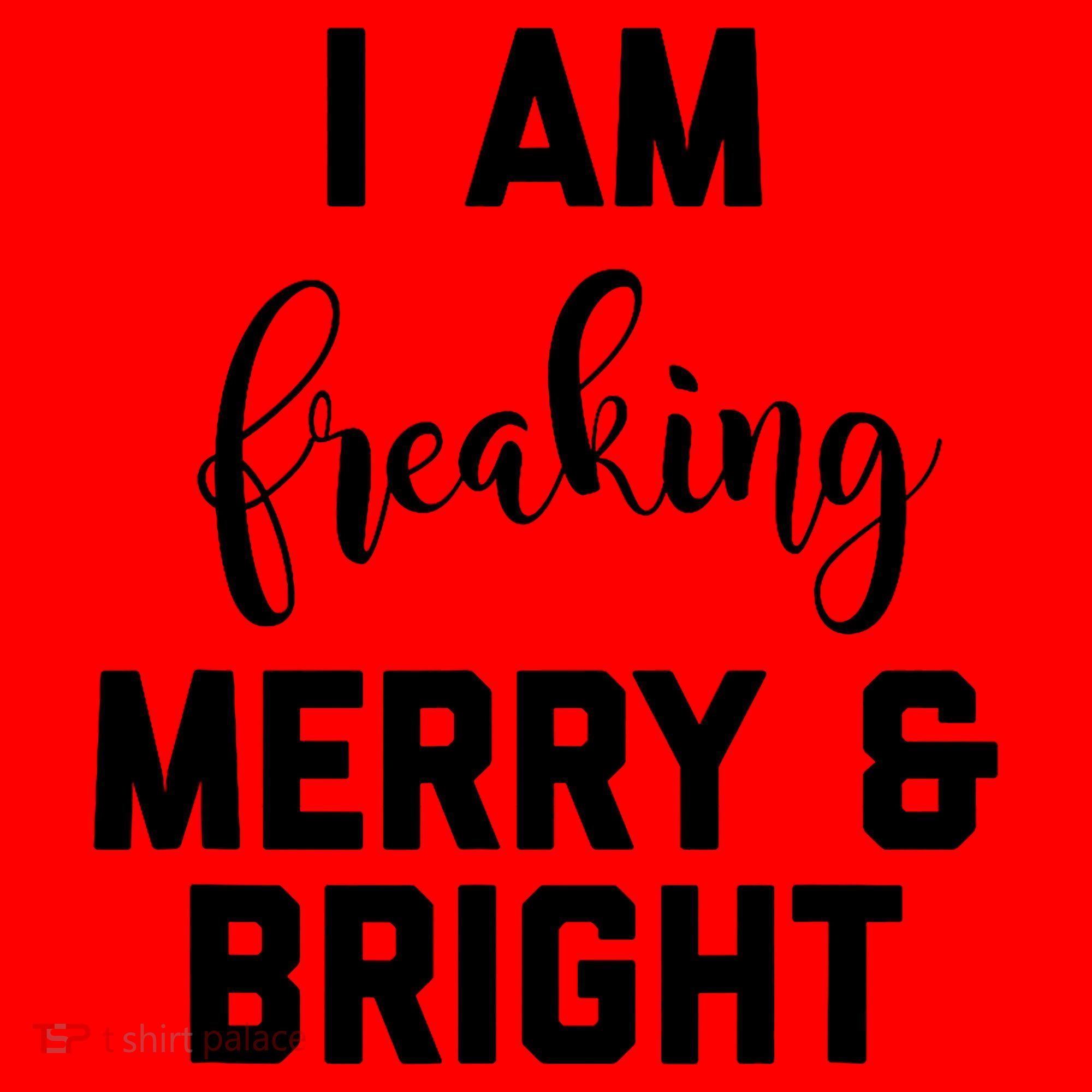 I Am Freaking Merry And Bright Bad Mom Santa Hat