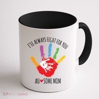 Ill Always Fight For You Ausome Mom Autism Awareness Coffee Mug thumb 1