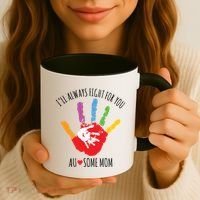 Ill Always Fight For You Ausome Mom Autism Awareness Coffee Mug thumb 3