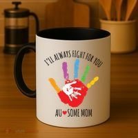 Ill Always Fight For You Ausome Mom Autism Awareness Coffee Mug thumb 4