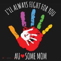 Ill Always Fight For You Ausome Mom Autism Awareness Women's Hoodie thumb 2