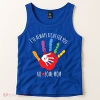 Ill Always Fight For You Ausome Mom Autism Awareness Tank Top thumb 2