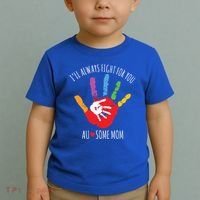 Ill Always Fight For You Ausome Mom Autism Awareness Toddler T-Shirt thumb 2