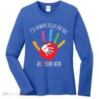 Ill Always Fight For You Ausome Mom Autism Awareness Women's Long Sleeve Shirt thumb 0