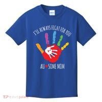 Ill Always Fight For You Ausome Mom Autism Awareness Kids T-Shirt thumb 0