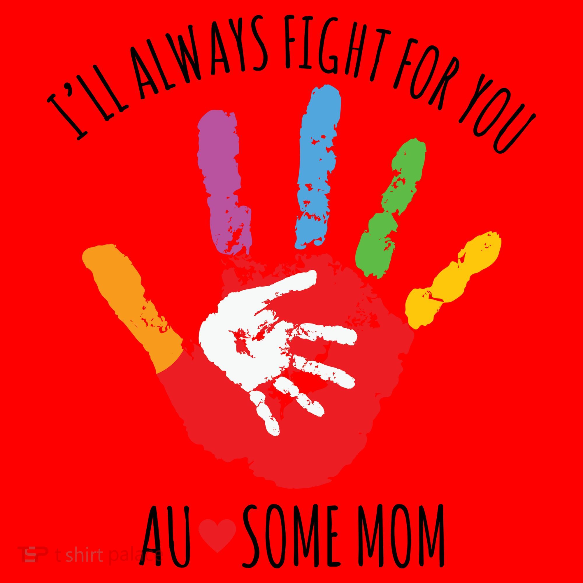 Ill Always Fight For You Ausome Mom Autism Awareness Santa Hat
