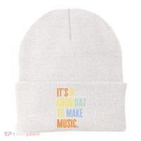 It's A Good Day To Make Music Funny Music Lover Teacher Beanie thumb 0