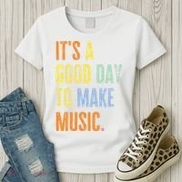 It's A Good Day To Make Music Funny Music Lover Teacher Women's T-Shirt thumb 3