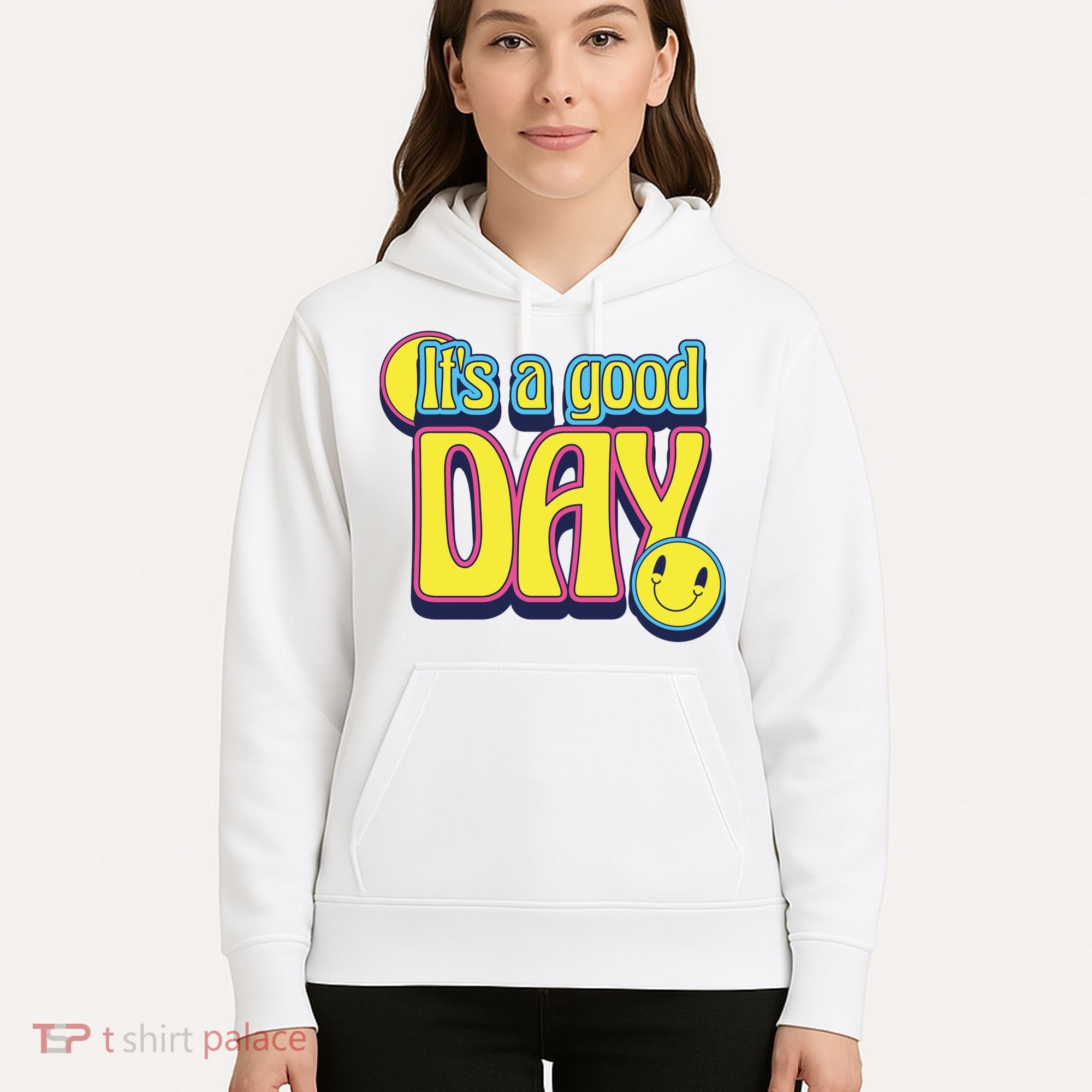 It's A Good Day Retro Positive Happy Hoodie