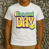 It's A Good Day Retro Positive Happy T-Shirt thumb 3
