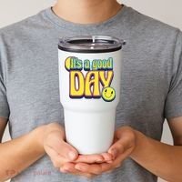 It's A Good Day Retro Positive Happy Tumbler thumb 2