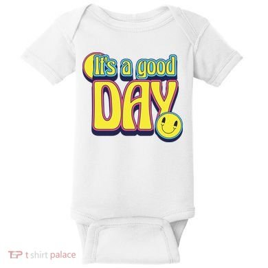 It's A Good Day Retro Positive Happy Baby Bodysuit