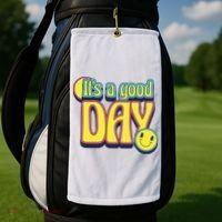 It's A Good Day Retro Positive Happy Golf Towel thumb 2