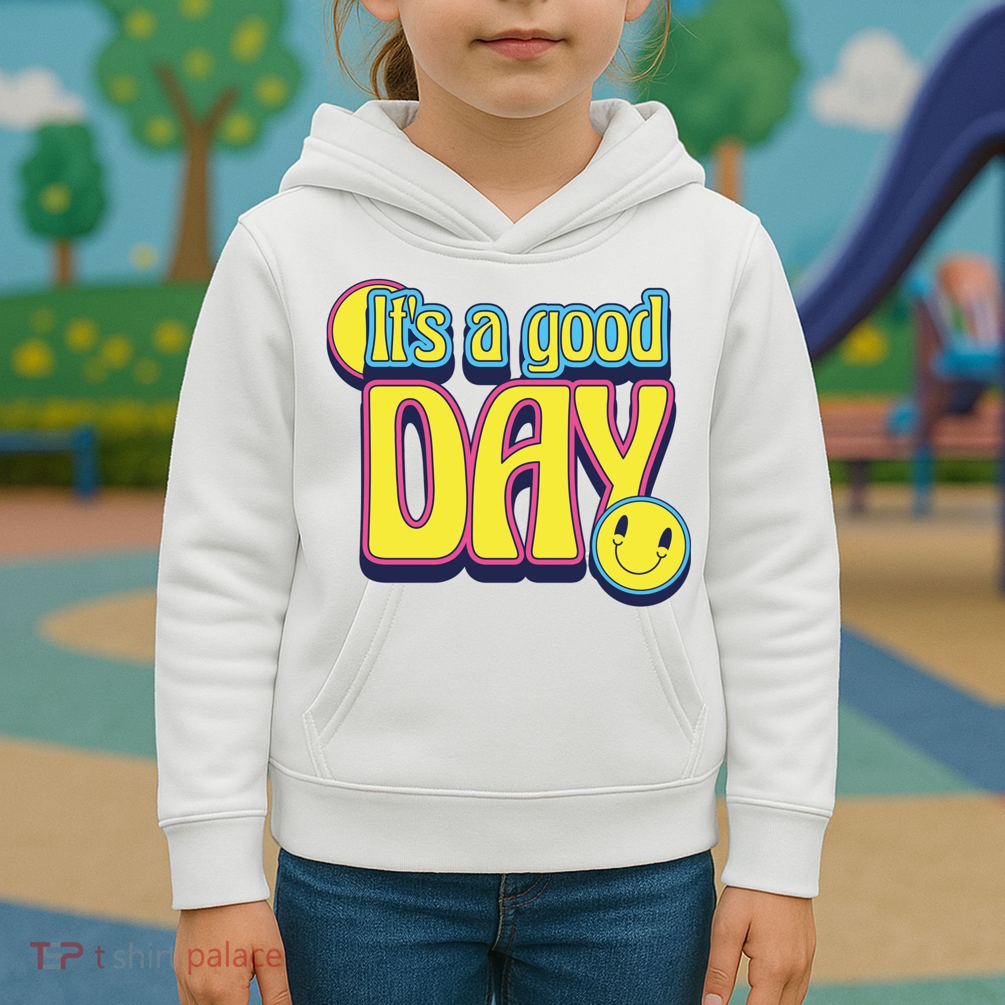 It's A Good Day Retro Positive Happy Kids Hoodie