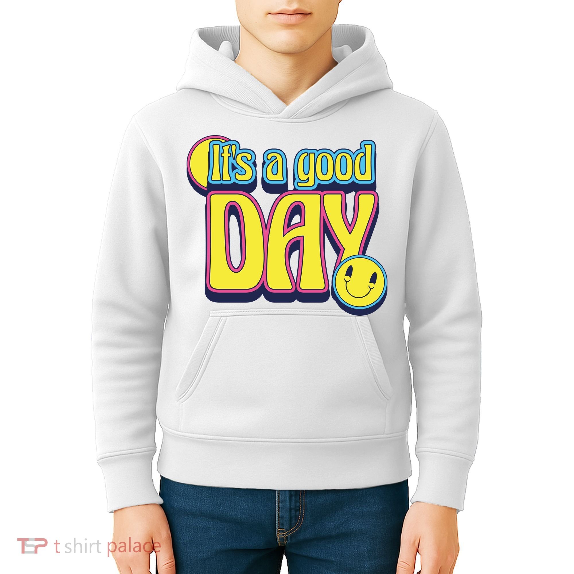 It's A Good Day Retro Positive Happy Kids Hoodie