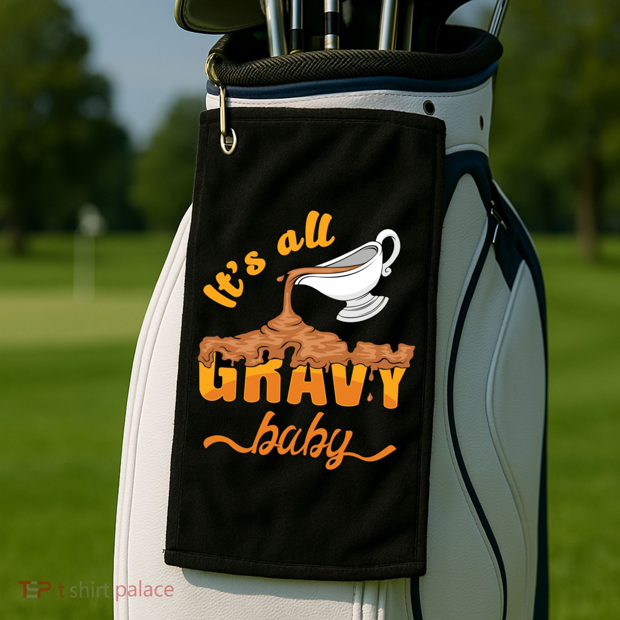 It's All Gravy Baby Funny Thanksgiving Dinner Gravy Boat Cute Gift Golf Towel