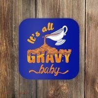 It's All Gravy Baby Funny Thanksgiving Dinner Gravy Boat Cute Gift Coaster thumb 0