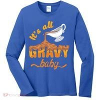 It's All Gravy Baby Funny Thanksgiving Dinner Gravy Boat Cute Gift Women's Long Sleeve Shirt thumb 0