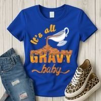 It's All Gravy Baby Funny Thanksgiving Dinner Gravy Boat Cute Gift Women's T-Shirt thumb 3