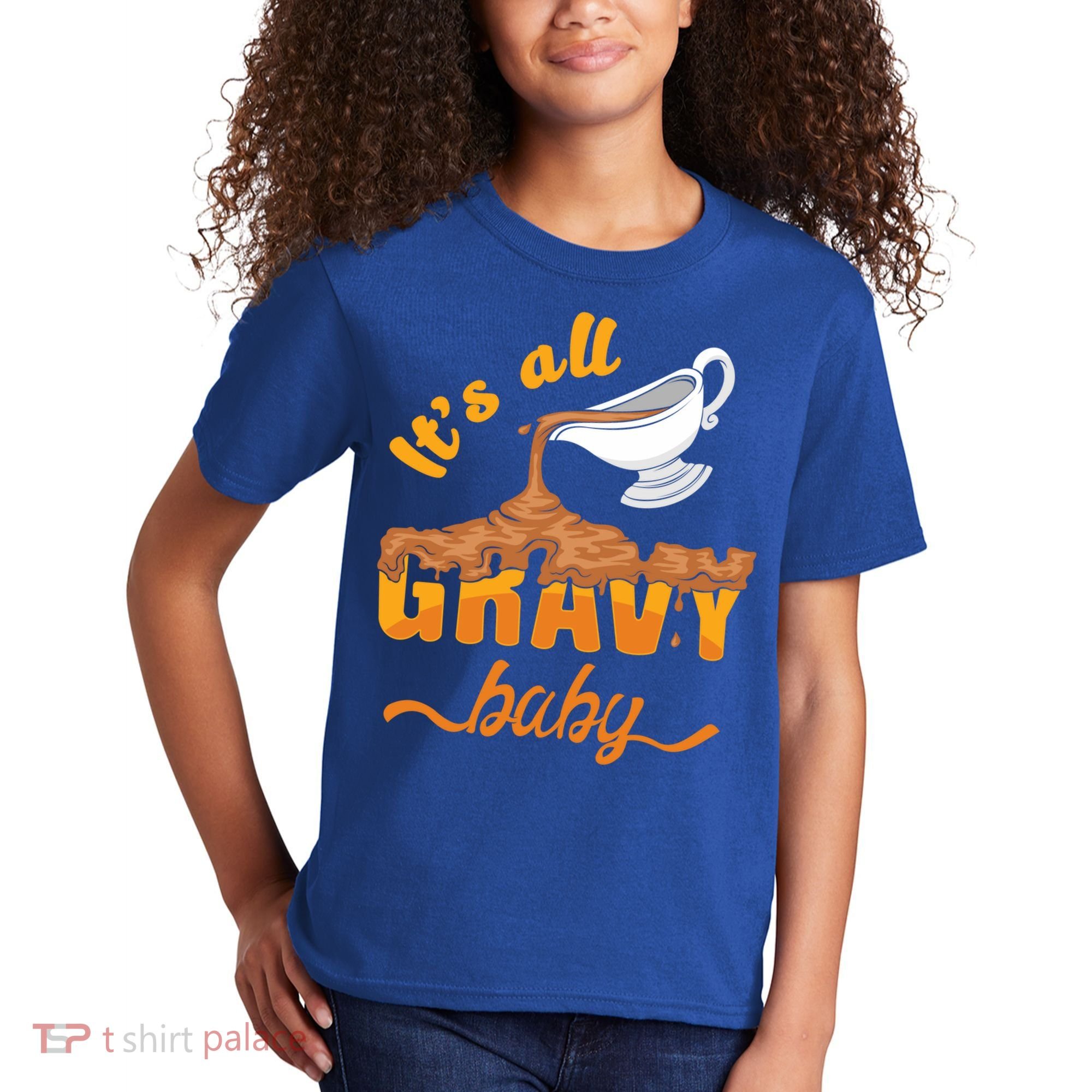 It's All Gravy Baby Funny Thanksgiving Dinner Gravy Boat Cute Gift Kids T-Shirt