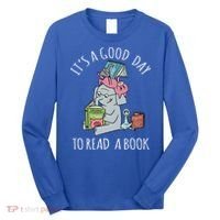 Its A Good Day To Read Book Lover Cute Pig And Elephant Long Sleeve Shirt thumb 0