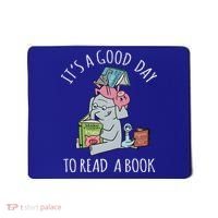 Its A Good Day To Read Book Lover Cute Pig And Elephant Mousepad thumb 0