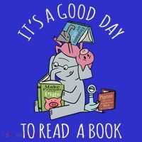 Its A Good Day To Read Book Lover Cute Pig And Elephant Kids Sweatshirt thumb 2