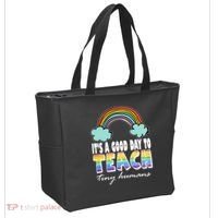 Its A Good Day TO Teach Tiny Humans Rainbow Tote Bag thumb 2
