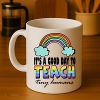 Its A Good Day TO Teach Tiny Humans Rainbow Coffee Mug thumb 4