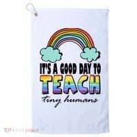 Its A Good Day TO Teach Tiny Humans Rainbow Golf Towel thumb 0